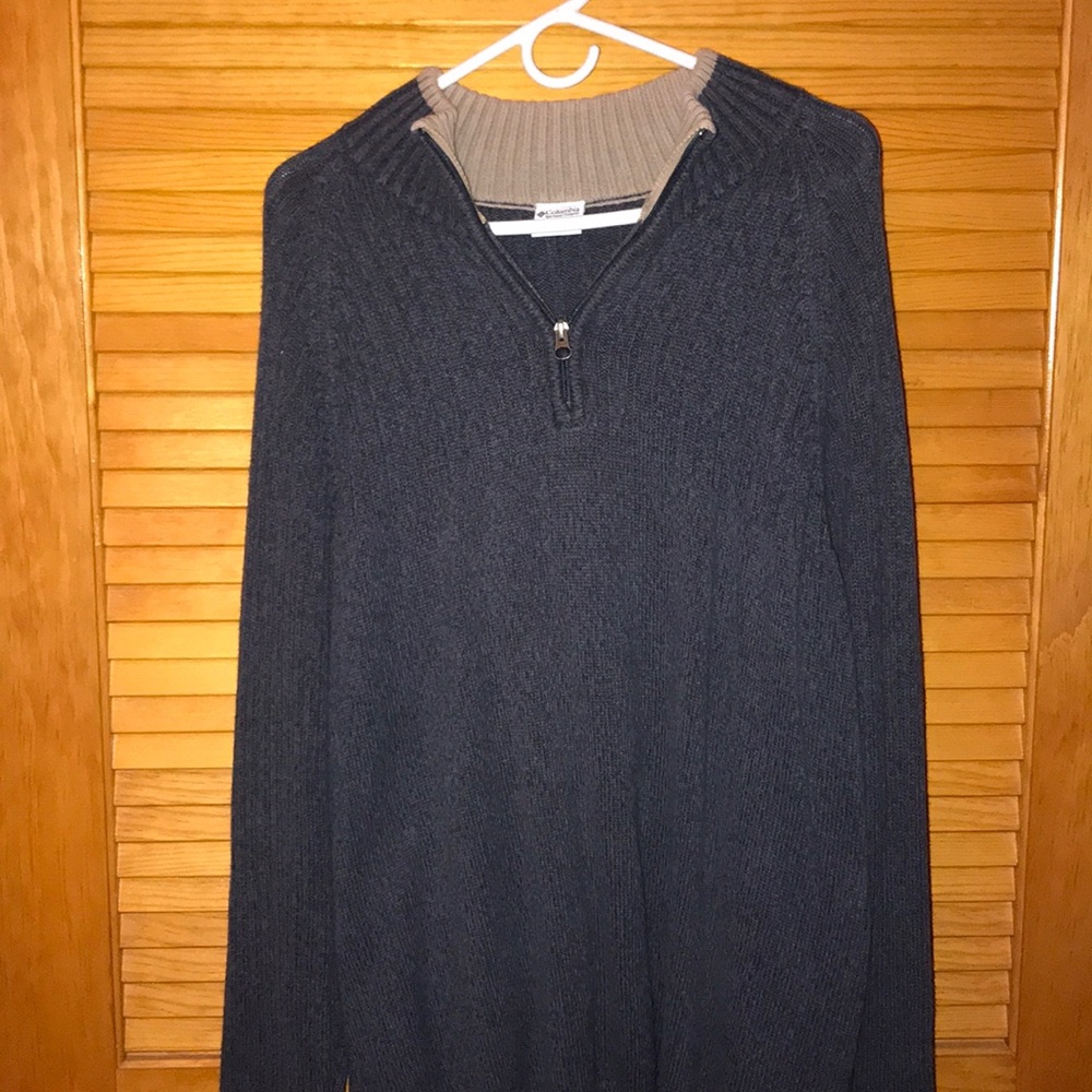 Men’s Columbia Xl zip down pullover sweater